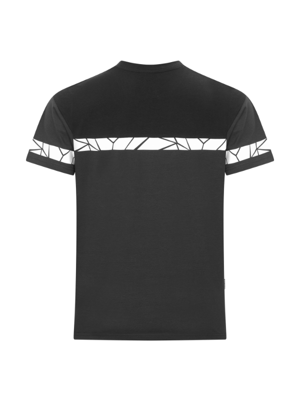 CAMISETA M/C MEZCLA 180 gr. GRIS/NEGRO R