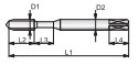 M.MAQ. C35A/2 DIN 371 M-3 x 0,5 6H HSSE NOGRIP-I