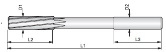 ESCARIADOR MAQ. DIN 212B Ø8 H7 HSSE