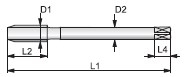 M.MAQ. C/1 DIN 5156 G-1/8 x 28H HSSE
