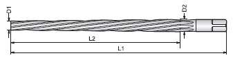 ESCARIADOR MANO DIN 9B Ø2 HSS