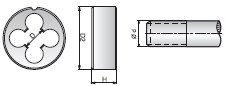 COJINETE MANO LH DIN EN 22568 M-20 x 2,5 6G HSS
