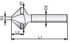 AVELLANADOR DIN 335C HSSE 90º Ø31