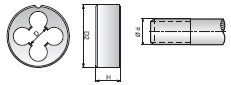 COJINETE VA DIN EN 22568 M-6 x 1 6G HSS NOGRIP-I