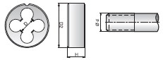 COJINETE MAQUINA EN 22568 M-8 x 1 6G HSS