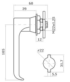 CERRADURA 400105 MANECILLA