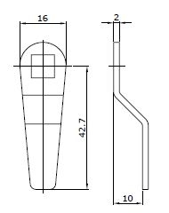 PESTILLO PARA CERRADURA 130025