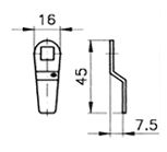 PESTILLO PARA CERRADURA 130029