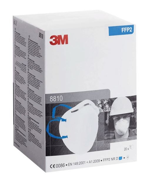 3M CAJA 20 UDES MASCARILLA DESECHABLE 8810 FFP2 S/VALVULA
