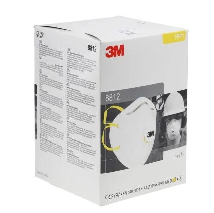 3M CAJA 10 UDES MASCARILLA DESECHABLE 8812 FFP1 C/VALVULA