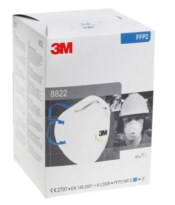 3M CAJA 10 UDES MASCARILLA DESECHABLE 8822 FFP2 C/VALVULA