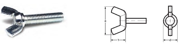 TORNILLO MARIPOSA M-3X8 ZINCADO
