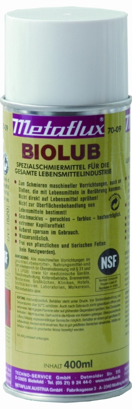 70-09 BIOLUB SPRAY 400ml LUBRICANTE INDUSTRIA ALIMENTARIA -NSF-