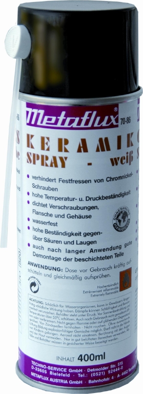 70-86 CERAMIQUE SPRAY BLANC 400ml LUBRIFICANTE CERAMICO