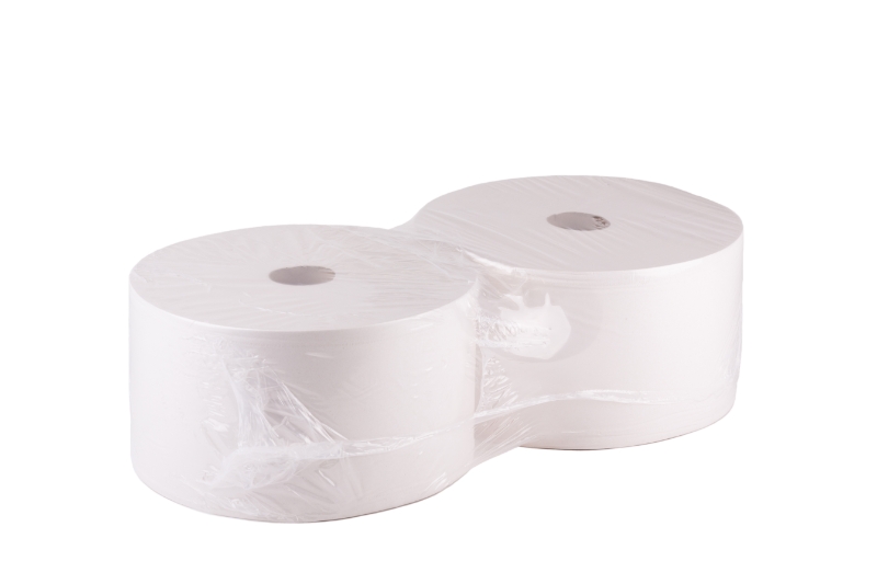 PACK 2U. BOBINA CELULOSA IND. BLANCO 23cm 500mt 2 CAPAS ECOLABEL