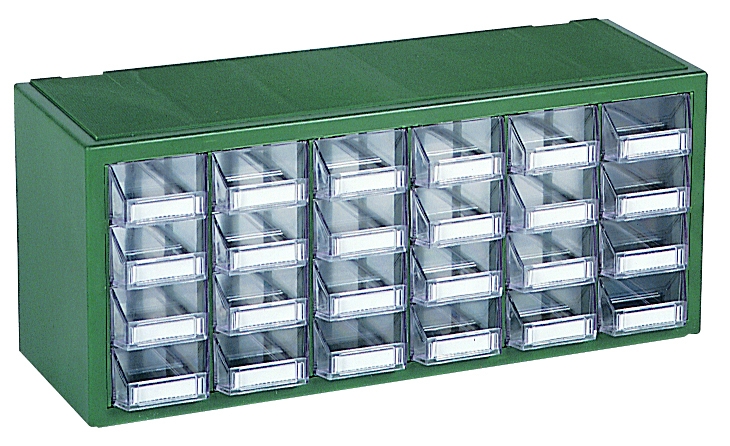 MODULO PLASTICO VERDE MULTIBOX MB-124 47x20.5x17cm 24 CAJONES