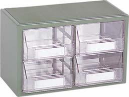 MODULO PLASTICO ROJO MULTIBOX MB-206 32.5x20.5x17cm 4 CAJONES