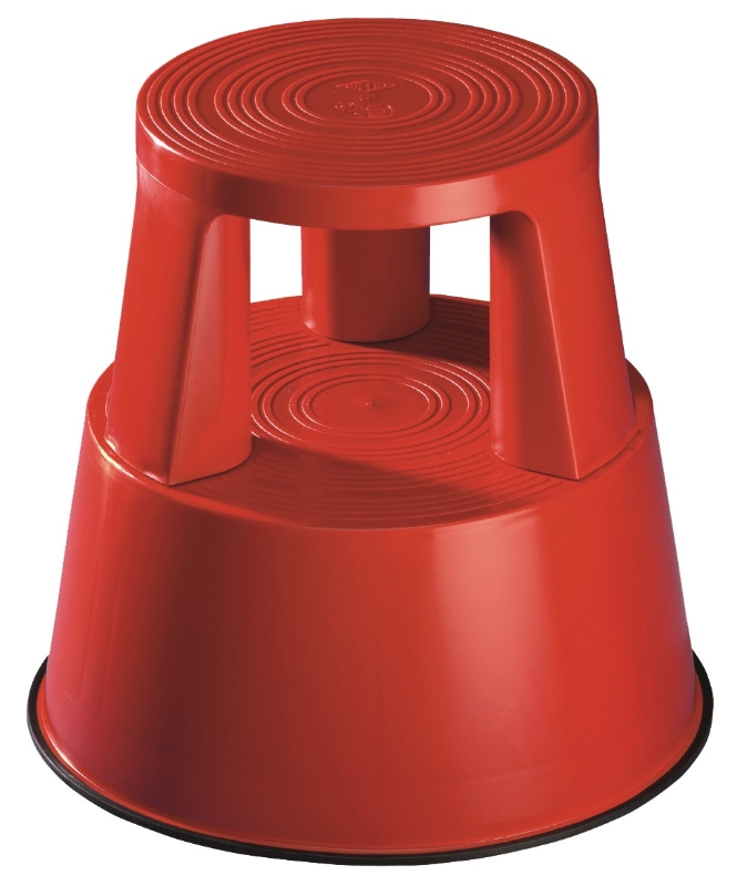 TABURETE C/RUEDAS STEP ROJO