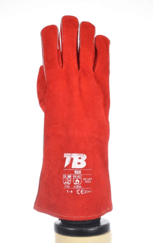 GUANTE SOLDAR MIG ROJO 34cm L (T-9)(910)
