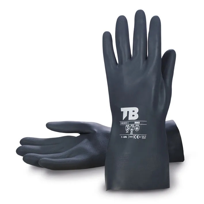 GUANTE LATEX/NEOPRENO NEG.M (T-7)(9003)