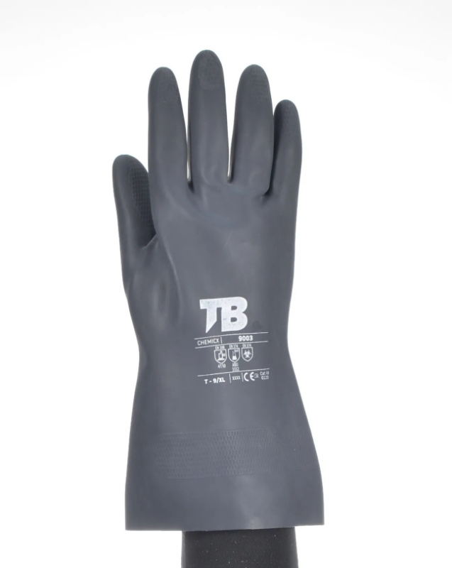 GUANTE LATEX/NEOPRENO NEG.L (T-8)(9003)