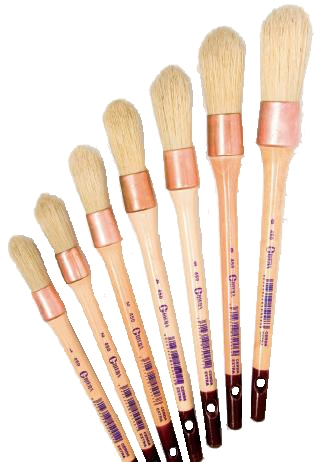 BROCHA OLIVA CERDA PURA EXTRA M/BARNIZADO Nº8 Ø35