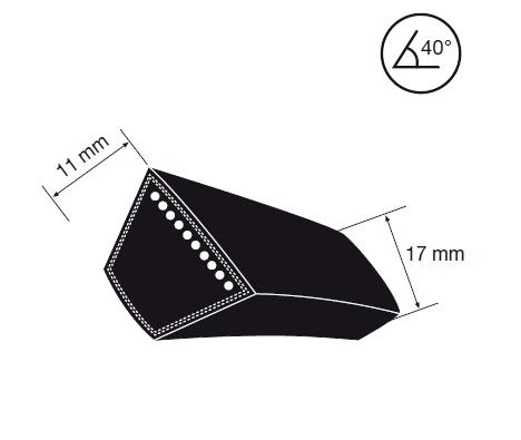CORREA TRAPECIAL B-98