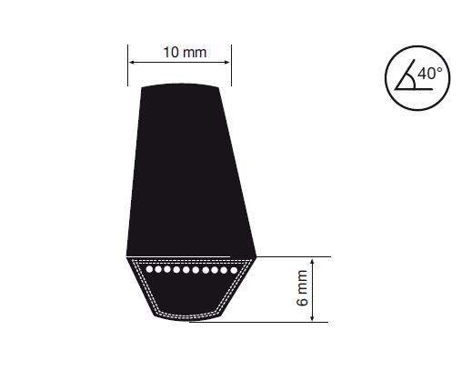 CORREA TRAPECIAL Z-44
