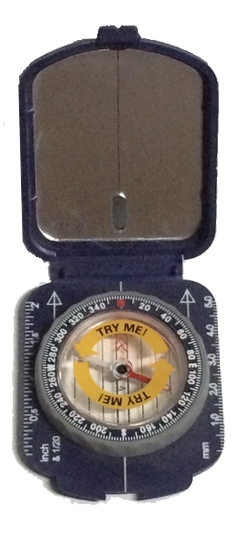 BRUJULA SILVA PLACA CON ESPEJO MOD.S26