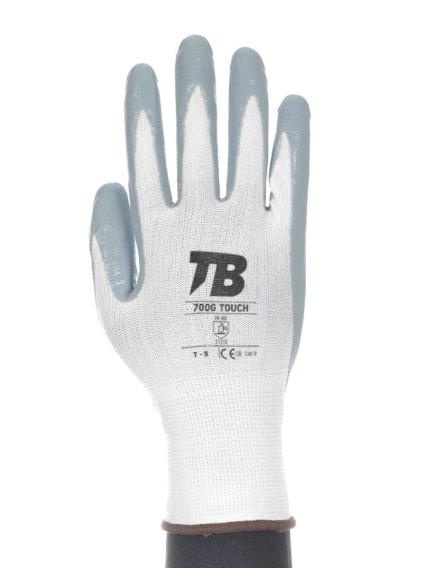 GUANTE NITRILO GRIS EN PALMA L (T-9) (700G TOUCH)