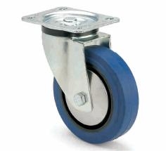 ARSA 555104 RUEDA Ø125x40mm GIRAT PLAT.GOMA AZUL ELASTICA C.R