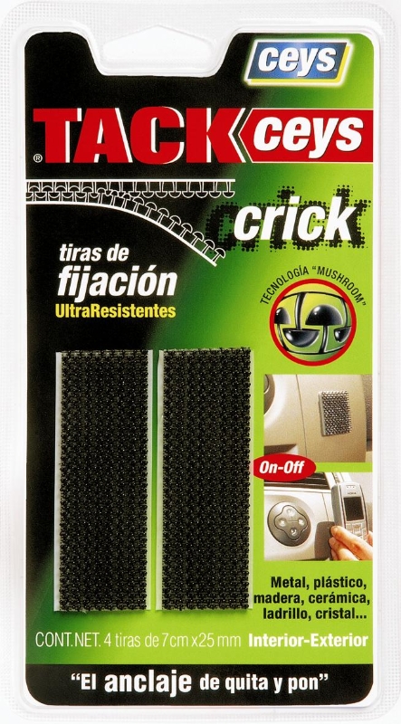 CEYS PACK 4 TIRAS DE FIJACION CRICKAUTOADHERENTE 7cm X 25mm