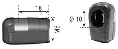 ROTULA PLASTICO L18(CABZA 10) G M6