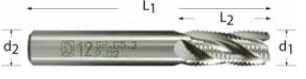 FRESA FRONTAL DESBASTE 4C M/CIL S/C HSS SINTERIZADO Ø18x32/92mm