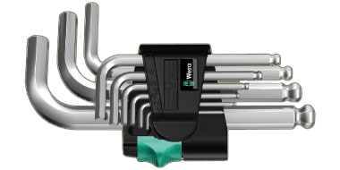 950 PKS/9 SM N JUEGO 9 LLAVES ALLEN BOLA CORTAS (1.5-10) CROMADO MATE