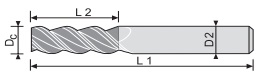 FRESA FRONTAL 3C S/C MD INTEGRAL Ø7x16/60mm