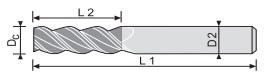 FRESA FRONTAL 4C S/C MD INTEGRAL Ø11x22/72mm