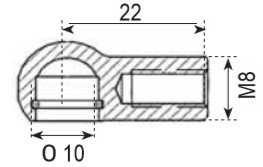 ROTULA METAL L22 (CABEZA 10) M-8
