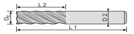 FRESA FRONTAL 6C S/C MD INTEGRAL Ø4.5x16/50mm