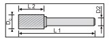 FRESA MINIATURA MD INTEGRAL Ø3x14/40mm