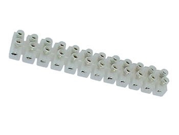 REGLETA CONEXION 6mm2 16A BLANCA 12 POLOS