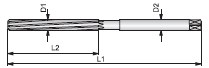 ESCARIADOR MANO DIN 206B Ø9,525 ( 3/8) H7 HSS