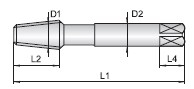 MACHO MANO II NPT 1/2 x 14H HSS