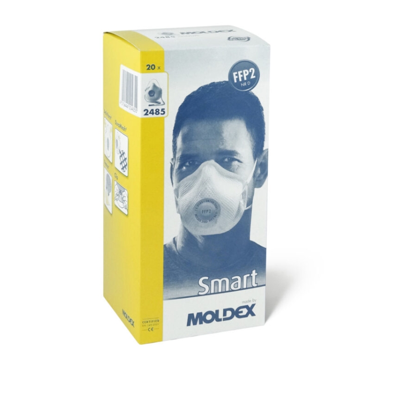 MOLDEX CAJA 20 UDES MASCARILLA DESECHABLE 2485 FFP2 C/VALVULA*