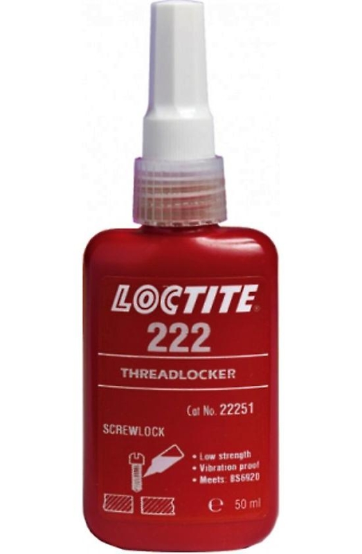 Loctite 222MS Fijador de Roscas, Resistencia Baja - Tornillos Pequeños -  Botella 50 ml