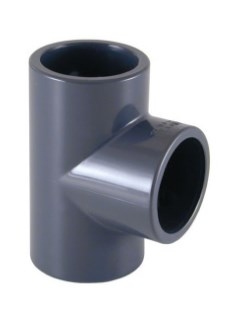 TE PVC 90° GRIS 50-1 1/2