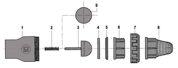 VALVULA PVC CH RETENCION VITON 20