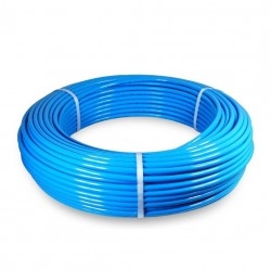 ROLLO TUBO POLIUR. 98S 5,5x8 AZUL TRANSLUCIDO 100 mt