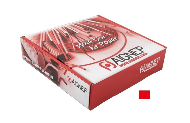 CAJA 25MT TUBO POLIUR.98S 4x6 ROJO