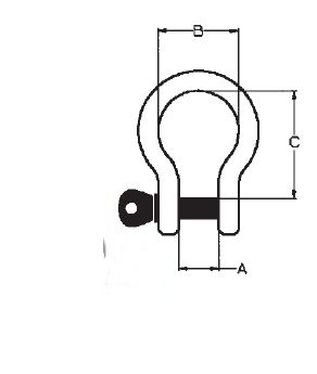 GRILLETE LIRA ALTA RESISTENCIA 16 (3250Kg CARGA)